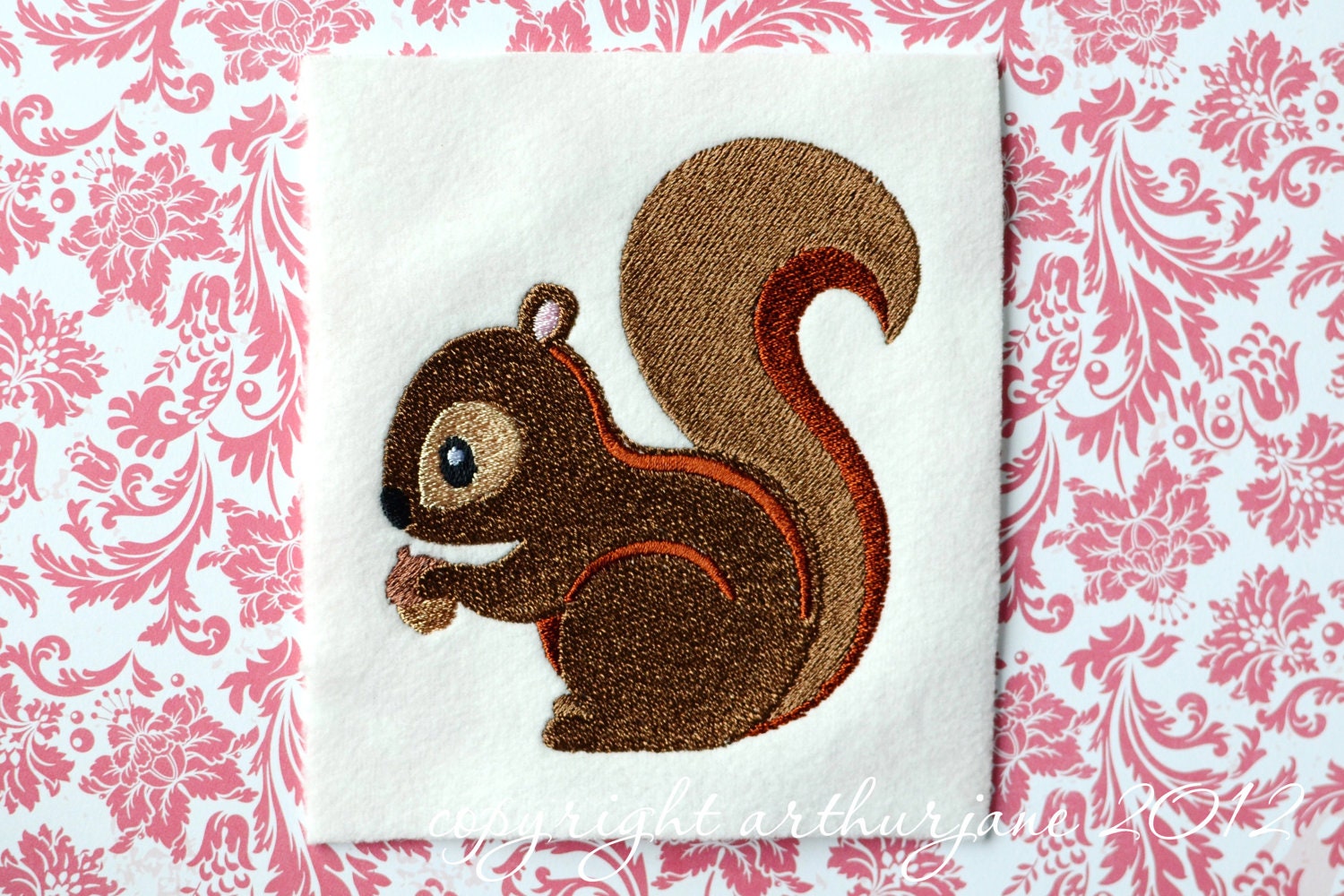 Squirrel embroidery design instant digital download woodland Squirrel embroidery design instant digital download woodland