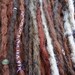 Full kit of 60 Single ended knotty dreadlock extensions. Synthetic dreads in auburn, brown, red and blonde