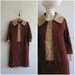 1920s vintage linen and wool workwear dress