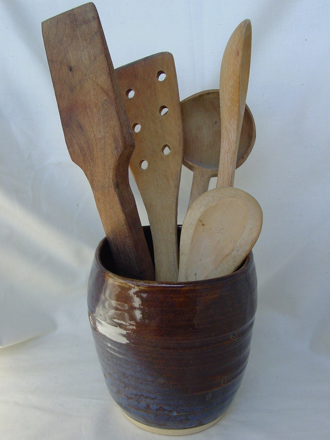 Kitchen Crock or Wooden Spoon Container or Squirrel Crock