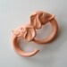 PInk Elephant Earrings Plastic Animal Jewelry 1980s Pastel Fashion