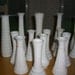 VINTAGE MILK GLASS Vases / 14 vases / weddings partys home decor