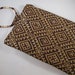 Safari Brown and Cream Print Wristlet with Handmade PLUS Sized Copper Bangle Handle- SALE