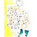 Original watercolor and pen fashion illustration by Jessica Durrant titled The Butterfly Blouse