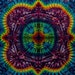 Tie Dye Tapestry 58x40 inches made by Emeraldsprings Tie Dye, rainbow, cosmic, festival wall hanging