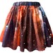 SAMPLE SALE. Crimson Galaxy III Starcluster Skirt