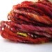 Handspun Multi-Color Yarn Pink Red Merino Wool Mixed Blend 56yards