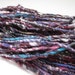 Purple Fiber Blend Mix Textured Cotton Tencel Merino Wool Soya Silk Alpaca Core Spun Yarn 81yards
