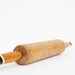 Mid Century Wood Rolling Pin - Black and Cream Handles