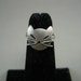 Vintage Cat Ring Signed BEAU Sterling Silver Ring W/ Adjustable Band Size 4 1/2"