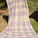 Vintage Purple Plaid Uncut Camp Blanket Country Farmhouse Charm Cutter Blanket