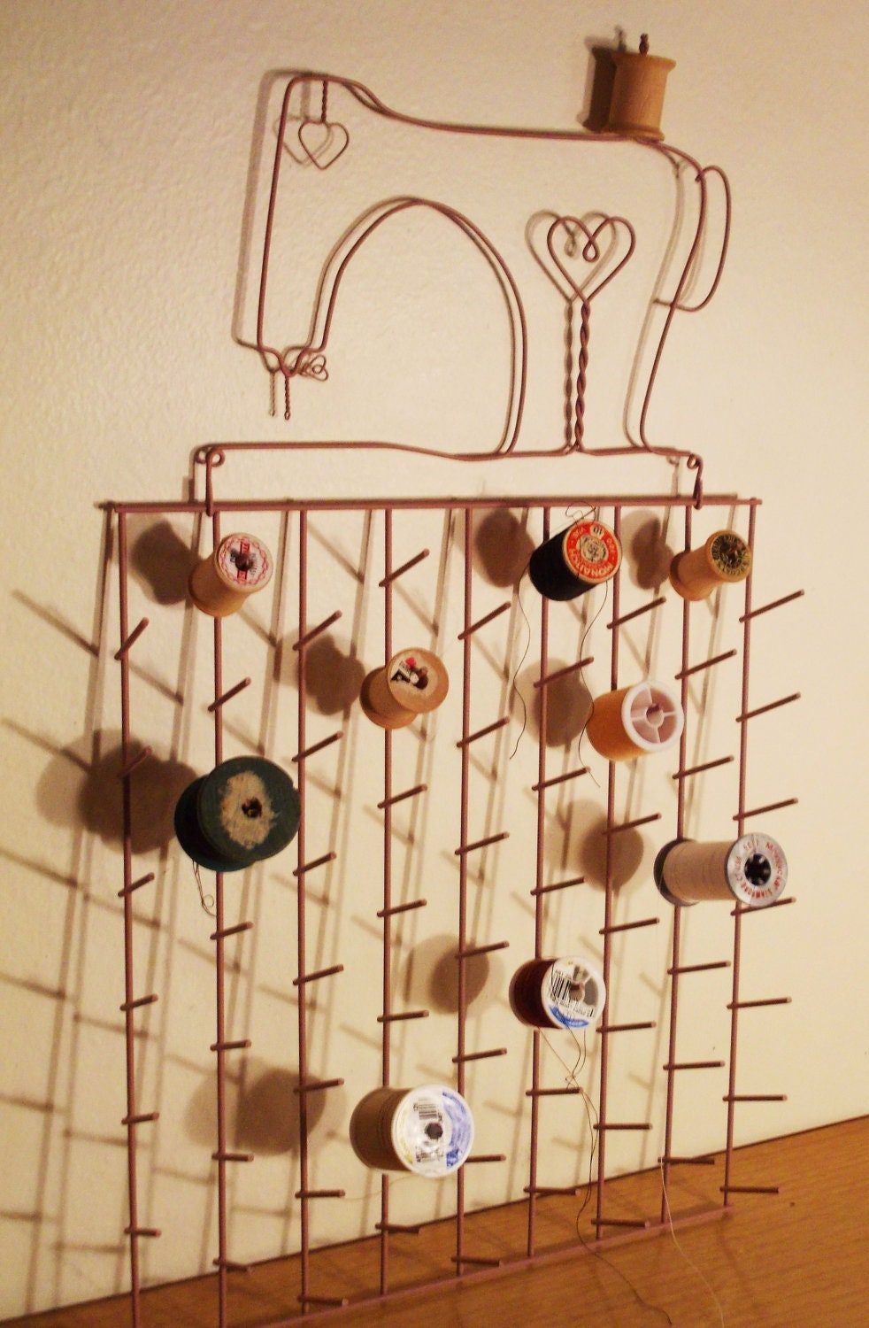 Wire Sewing Machine Thread Spool Rack Holder Organizer Wall