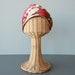 vintage turban / 1950s turban / 50s silk turban / pink cloche / silk toque