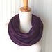 Blackberry Jersey Infinity Scarf - Dark Purple Eggplant Circle Loop Scarf Fall and Winter Fashion