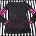 Hot Pink Stars 'n Stripes Off Shoulder Split Personality Top (Small Medium)