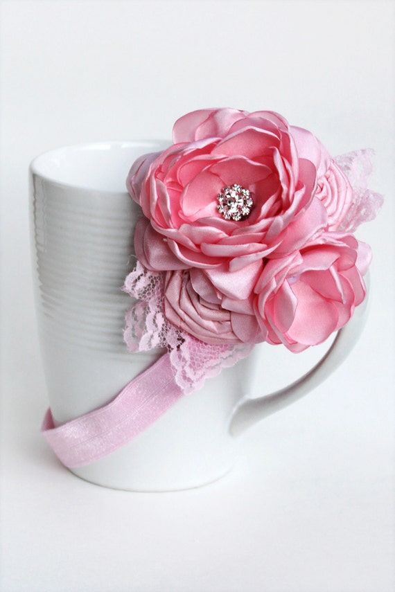 Items similar to Pink Lacey Cluster of Flowers on Etsy