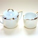 Vintage Sugar and Creamer, 22K Gold Handpainted,cr.1930 MZ Austria and Weimar Germany RESERVE For Kathy
