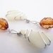 Vanilla and Cocoa Bean - Pale Yellow natural SEAGLASS earrings - gift - beach - unique - ocean - free shipping wia