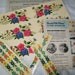 12 Vintage Meyercord Decals, instruction sheet, 1950s, 1970s, decal, Meyercord, floral, decor