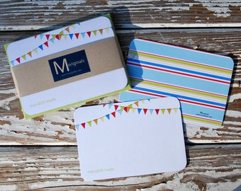 Items Similar To Note Cards Set Of 6 Set Stationery / Notecards ...