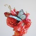 Rose hair accessory - Pink skies - butterfly hair clip, woodland wedding
