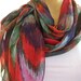 Fall Colors..Settled Purple, Red, Green, Orange and Blue.. Parisian Neck Tissu...