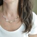 Yellow Quartz Necklace: Oxidized Sterling Silver, Pale, Pastel, Autumn Fashion Jewelry, Clearance 0053