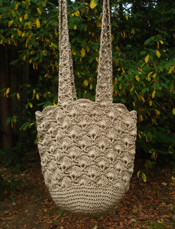 Fan Stitch Bag PA-128a Crochet Pattern PDF