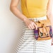 Vintage Tribal Leather and Woven Geometric Purse