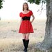 Vintage 70's Peasant Dress S M - Lace Up Velvet Inset - Quilted Dirndl Skirt - Embroidered - St Pauli Girl Bar Maid - Halloween Dress