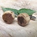Rustic Oak Wood Cuff Links Handmade from a Real Tree Branch - Wooden Cufflinks Eco-friendly Gift for the Groom or Father - 5/8 inch Diameter