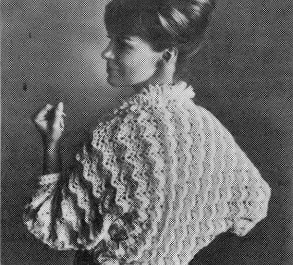 Ripple Crochet Bed Jacket Vintage Crochet Pattern
