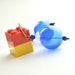 Blue Bubbles Earrings, Hollow Glass Earrings