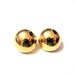 Vintage Round Gold Tone Puffy Clip Earrings