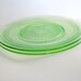 Vintage Depression glass plates Roulette pattern