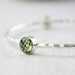 Green Peridot Bangle - Sterling Silver filled - Stacking Gemstone Bangle