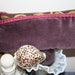 Hand Crafted By Maggie Purple Velvet Clutch Bag.