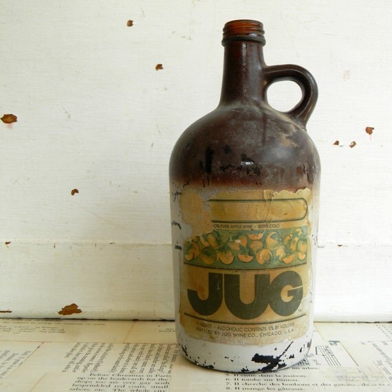 farm fresh vintage apple wine jug