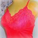 Vintage Sexy Siren RED Slip with Lace Trim -- Size M, 36