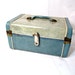 Vintage Cosmetic Case Blue Color