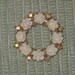 Carved White Christmas Rose Circle Brooch/Pin