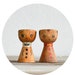 old wooden egg cups couple