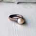 RESERVED Champagne Golden Cream Pearl Copper Ring June Birthstone Raw Gem Stone Crystal Artisan Handmade