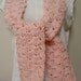 Crochet Pink Scarf - scarflette scarf crochet pink rose winter warm neckwarmer cowl - Tea Rose Cotton Chenille Shells Scarf