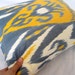 18x18 Silk cotton Uzbek Ikat Pillow case - handloom ikat fabric and hand dyed