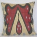 18x18 silk cotton Uzbek Ikat Pillow case - fully hand loom and hand made item