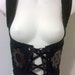 Black Lace Up Vest with Gears Steampunk Goth Steam Punk Womens Small
