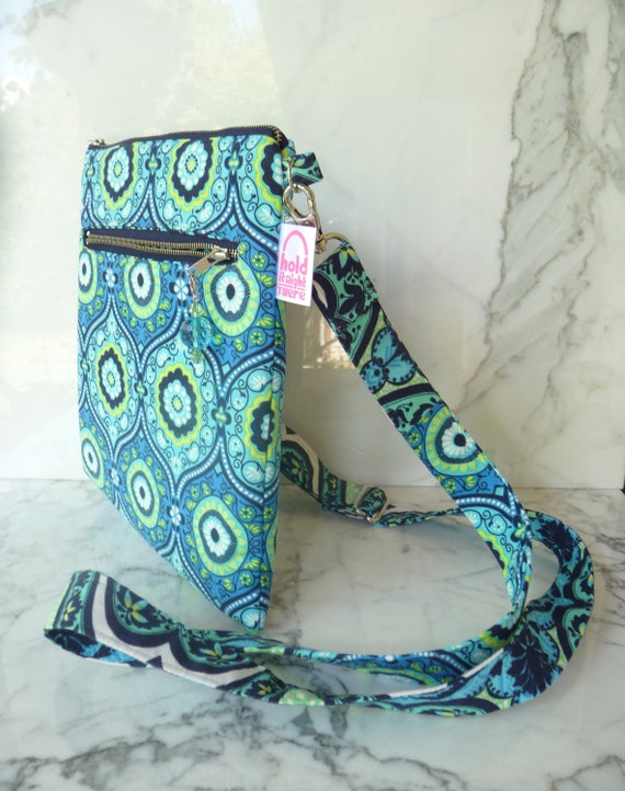 CROSSBODY HIPSTER Purse in Amy Butler Fabric Adjustable