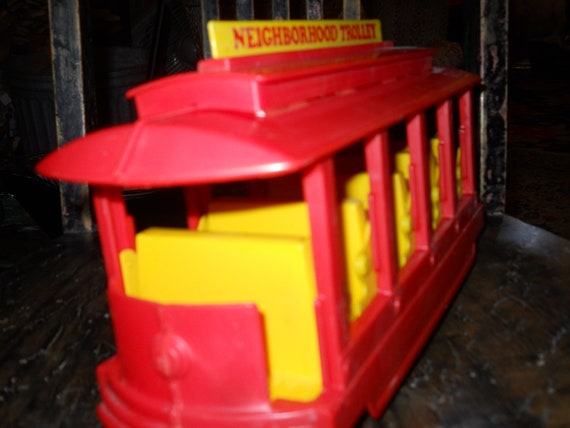 Items similar to vintage rare MISTER ROGERS NEIGHBORHOOD trolley toy on ...