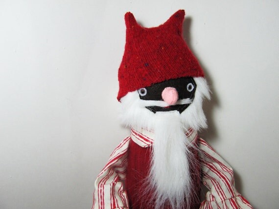 black santa claus doll with red hat black santa claus doll with red hat